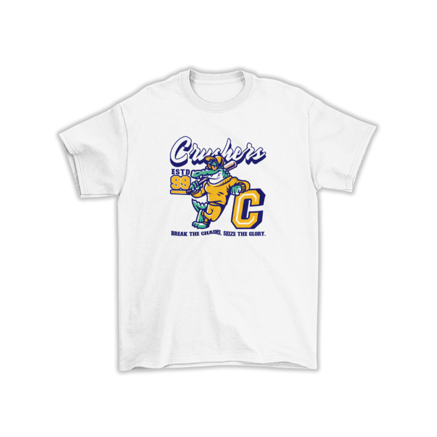 Crushers alligator sports t-shirt – retro college style custom print