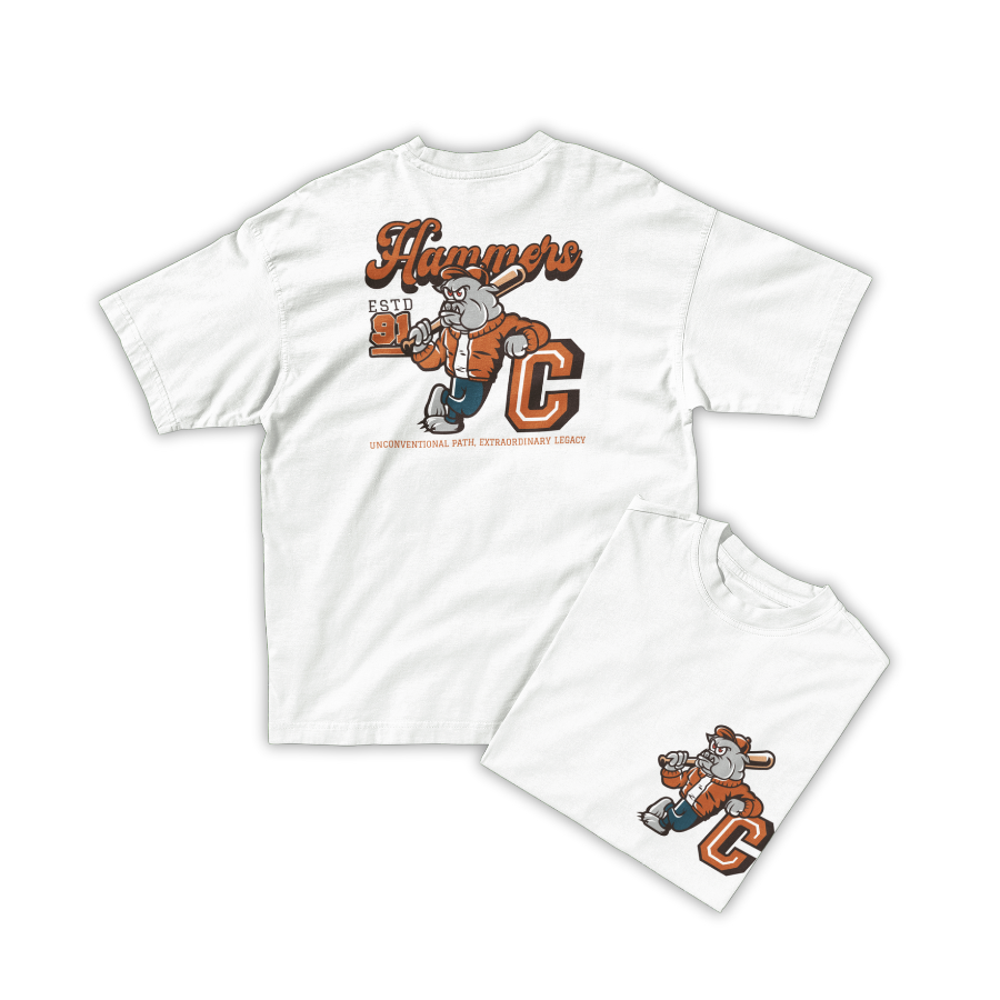 Áo thun bulldog varsity phong cách đại học Mỹ – tùy chỉnh slogan