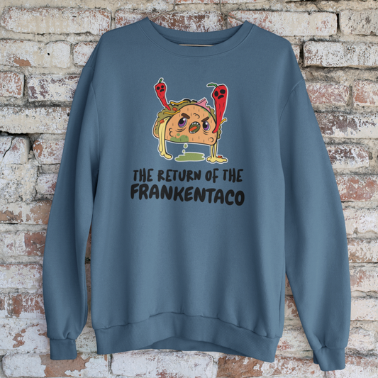 Mẫu áo thun, hoodie, sweater in hình Frankentaco dễ thương và quái dị – slogan tuỳ chỉnh độc quyền từ VITAMINTEE.