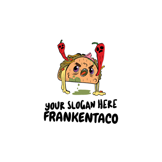 Mẫu áo thun, hoodie, sweater in hình Frankentaco dễ thương và quái dị – slogan tuỳ chỉnh độc quyền từ VITAMINTEE.