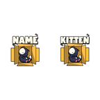 Áo thun hình mèo hoạt hình nằm trong hộp với dòng chữ KITTEN 5