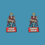 Áo thun skeleton relax – Happy Hour chill vibe
