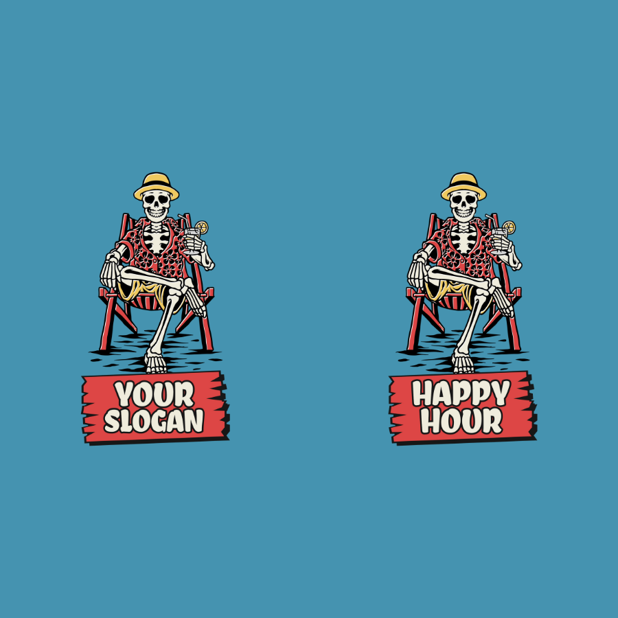 Áo thun skeleton relax – Happy Hour chill vibe