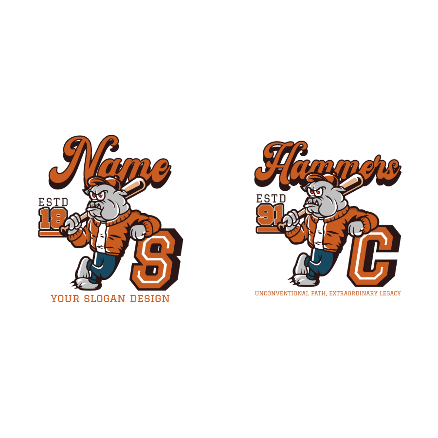 Áo thun bulldog varsity phong cách đại học Mỹ – tùy chỉnh slogan