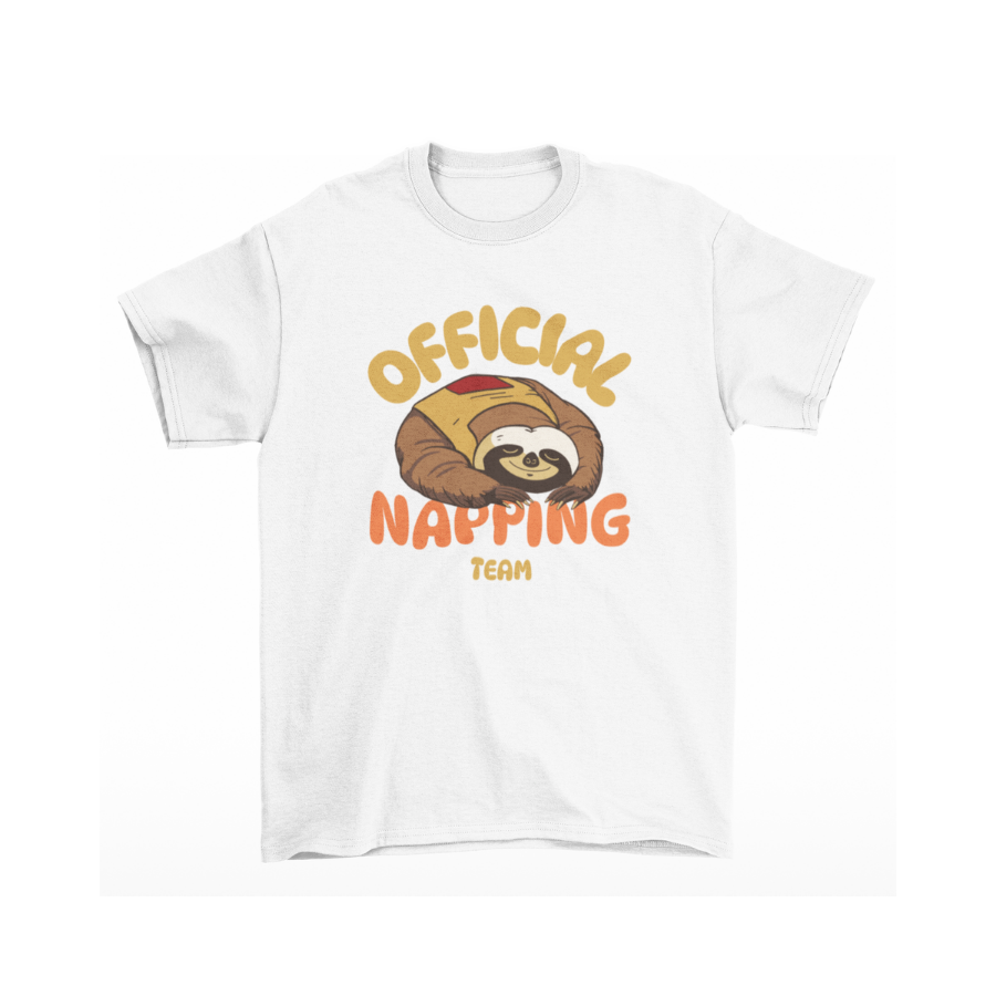 Áo Thun Official Napping Team / Chú Lười Ngủ & Slogan Tùy Chỉnh