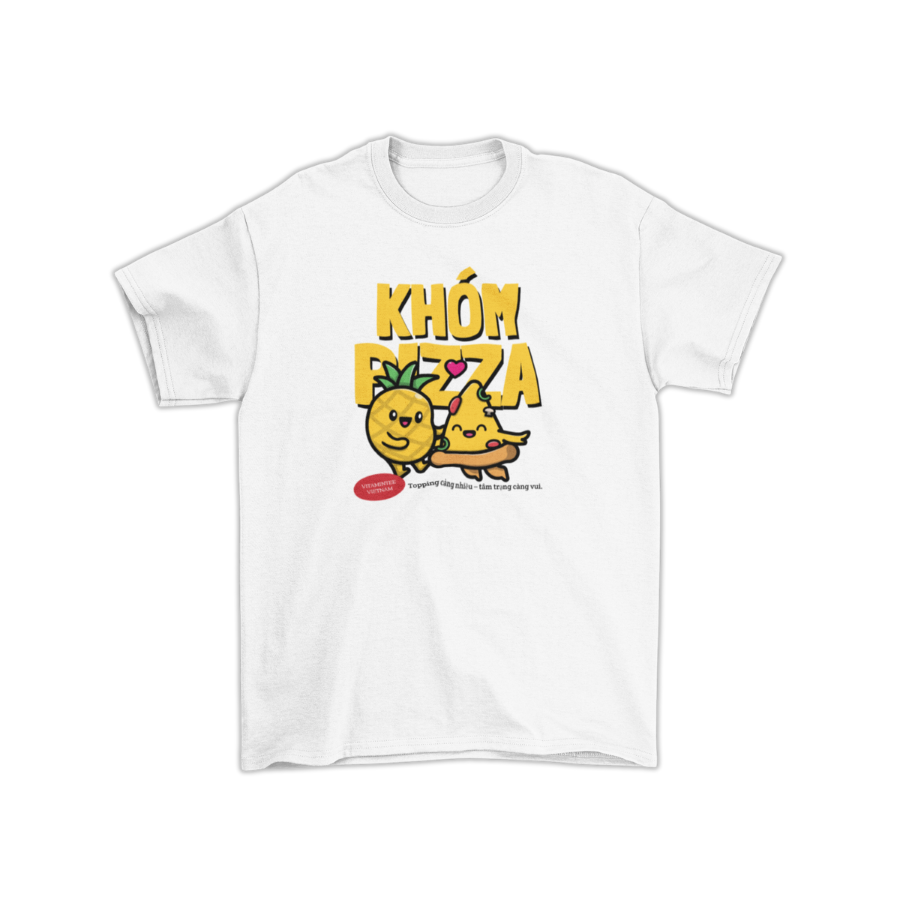 Cute pineapple pizza t-shirt – customizable slogan Vitamintee