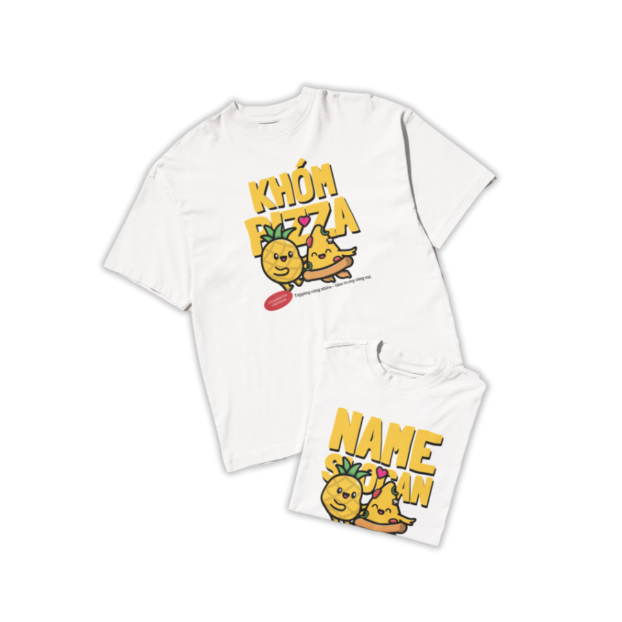 Cute pineapple pizza t-shirt – customizable slogan Vitamintee