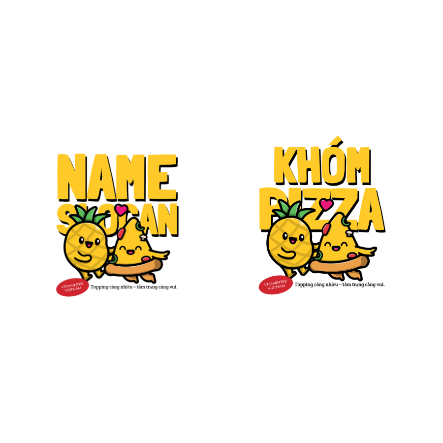 Cute pineapple pizza t-shirt – customizable slogan Vitamintee