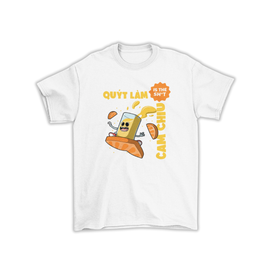 Funny orange juice t-shirt – customizable slogan