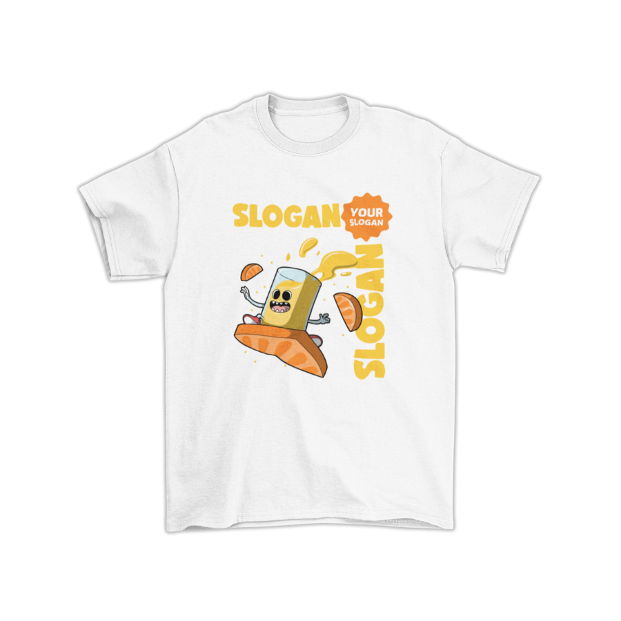 Funny orange juice t-shirt – customizable slogan