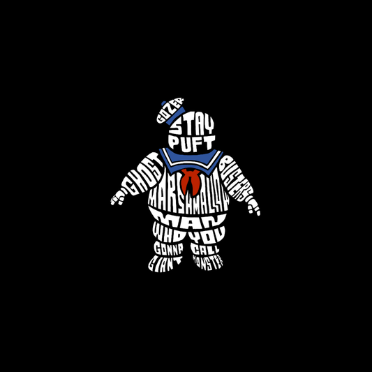 Mẫu áo in hình Stay Puft Marshmallow Man phong cách typography cực “ghê”, dành cho fan Ghostbusters chính hiệu!