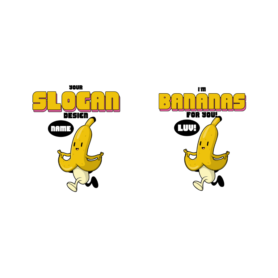 T-shirt "bananas for you", funny crush tee, retro style