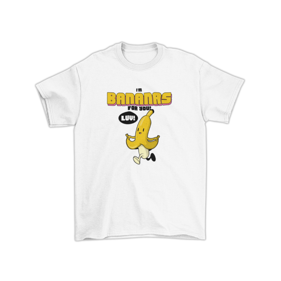 T-shirt "bananas for you", funny crush tee, retro style\