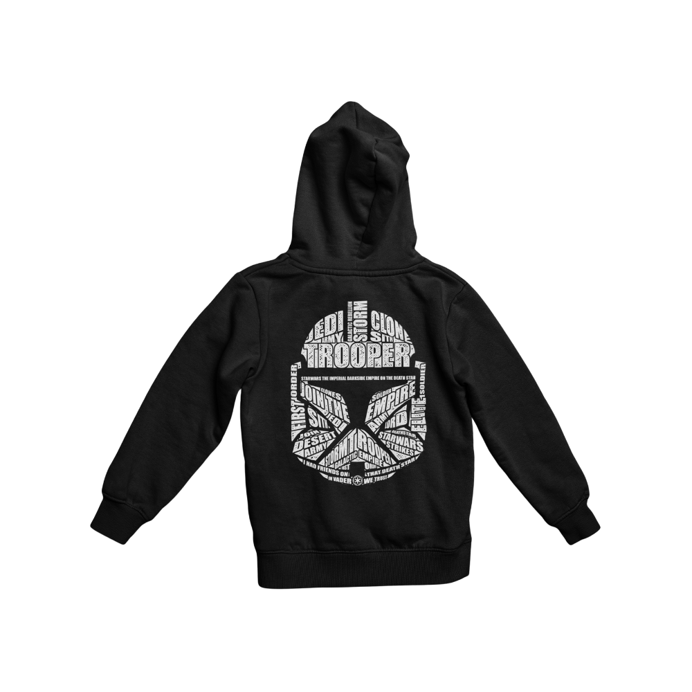 Áo thun Stormtrooper typography trắng đen phong cách Star Wars