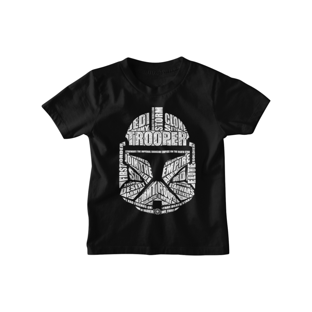 Áo thun Stormtrooper typography trắng đen phong cách Star Wars