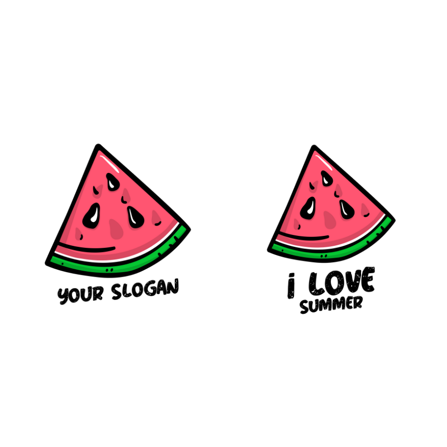 Watermelon summer t-shirt – customizable slogan